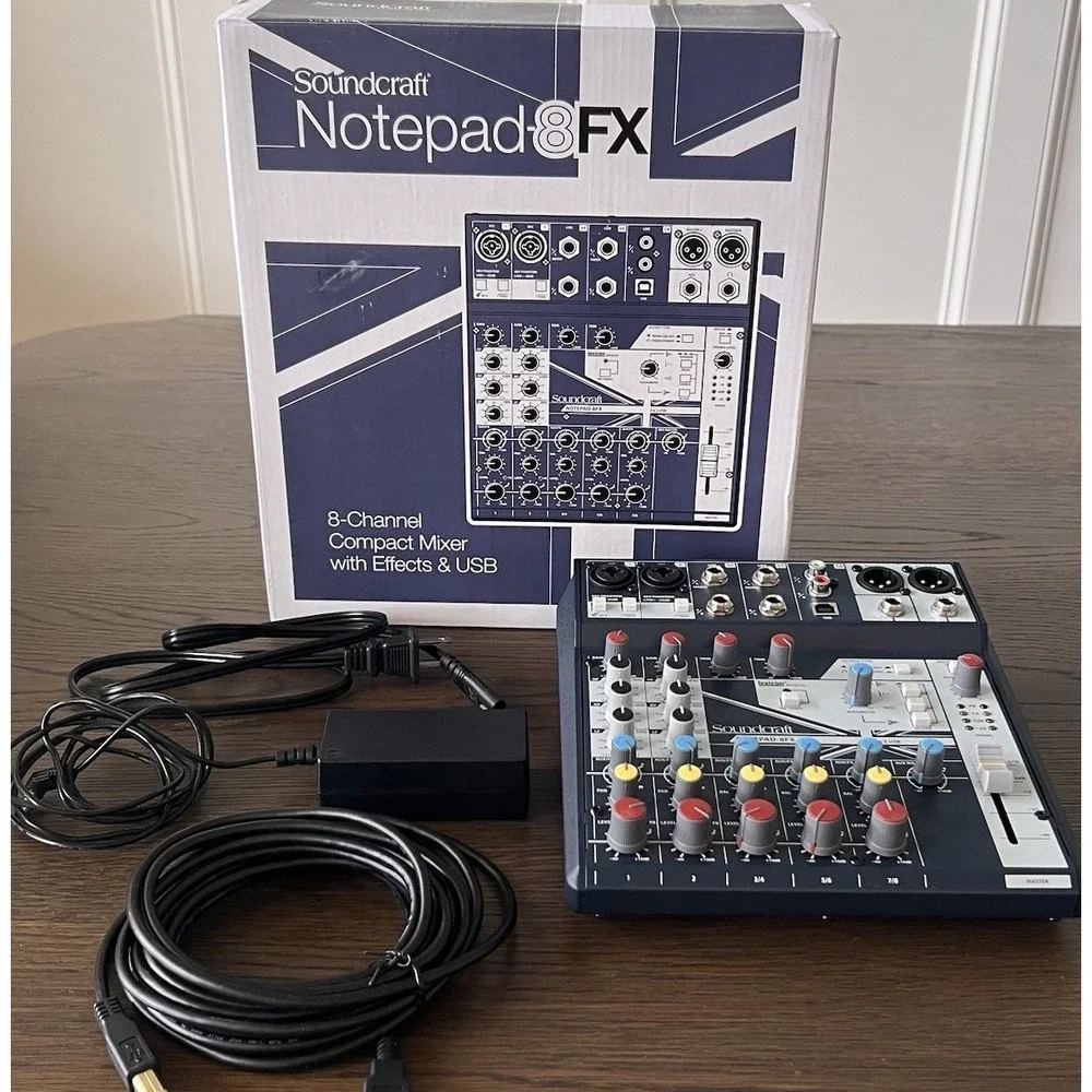 Soundcraft NOTEPAD-8FX 8‎ Channel Compact Mixer USB & Effects NEW